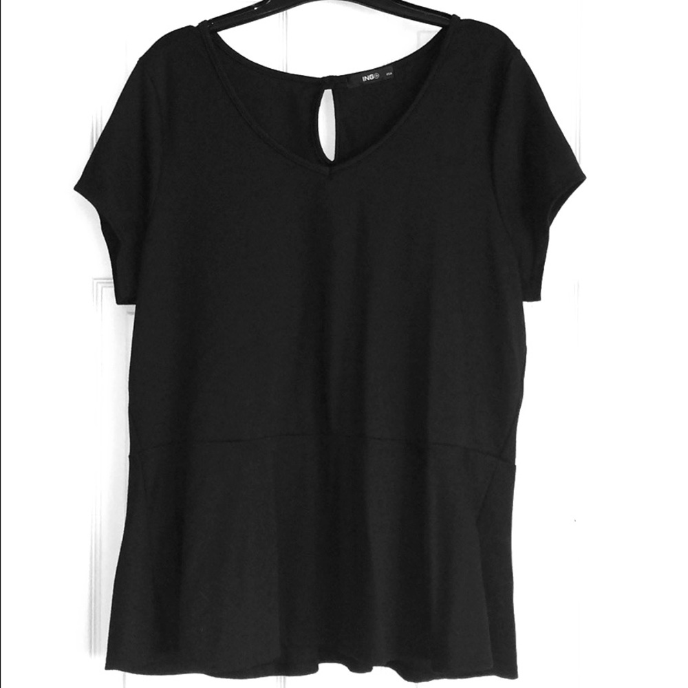 Black peplum top